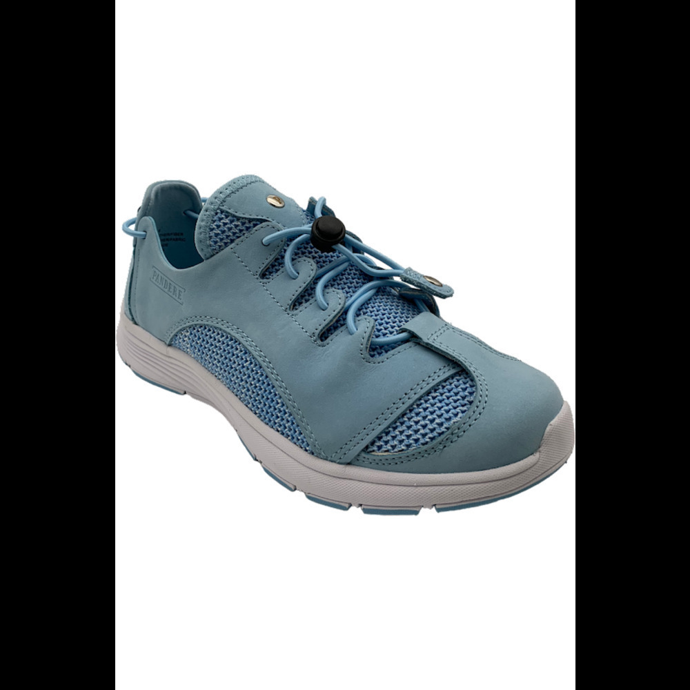 Pandere Expandable Leather Sneaker Barista Sport Blue Nubuck - Medium